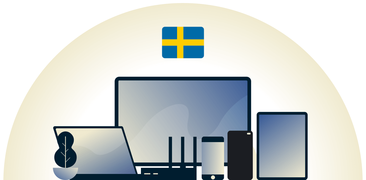 Sweden VPN beskytter en række forskellige enheder.